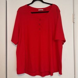 CALVIN KLEIN waffle knit top in hot pink size 2x